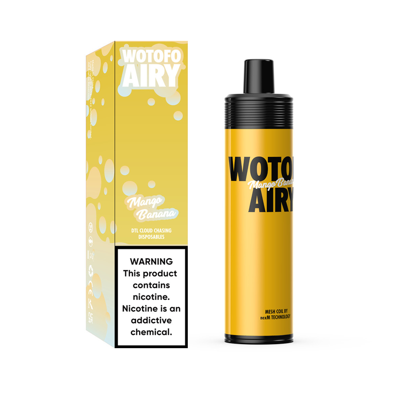 Επαναφορτιζόμενο 1000 Puffs Κιτ συσκευής Vape Pod μιας χρήσης Wotofo Airy Portable Pod Vape