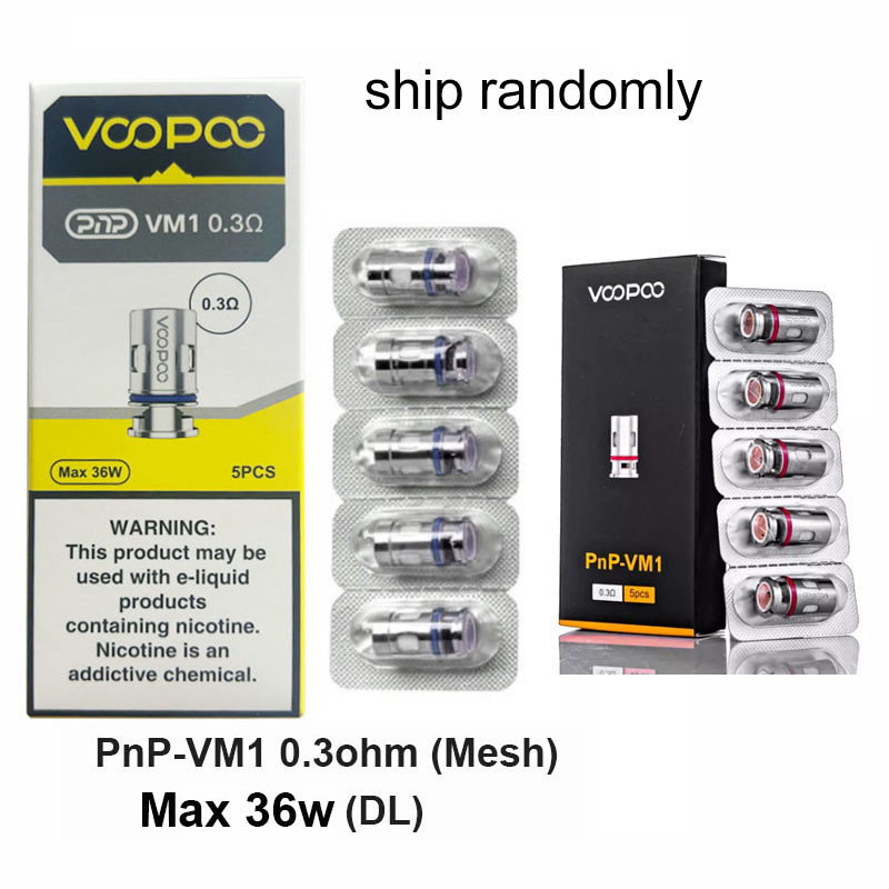 Voopoo PnP Αντικατασκευαστικά Coils 5pcs/pack για Drag Baby/Mini/2/S/X,VINCI Series Kit,Argus Pro,PnP 20/22,V.SUIT